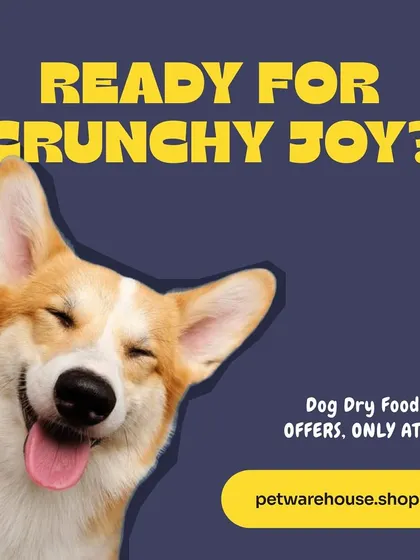 Get ready for crunchy joy with our amazing offers on dog dry food. We offer same-day delivery in Bangalore, so your pet never has to wait for their favorite meal.