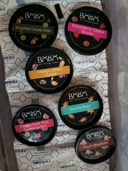 Even dessert is healthy and delicious! These are sugar-free, all-natural sorbets and ice creams in incredible flavors like Sitaphal Cacao Nibs and Passionfruit Pink Guava.