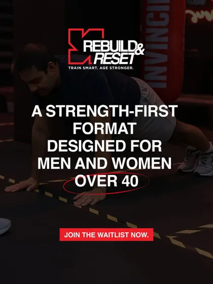This is a strength-first format designed specifically for men and women over 40. I created Rebuild & Reset to provide a clear path to getting stronger, with structure, recovery, and long-term progress in mind.