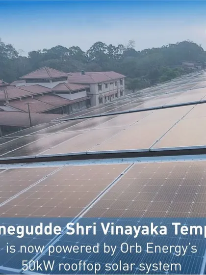 We designed and installed a 50-kilowatt system for the iconic Anegudde Shri Vinayaka Temple in Udupi, inaugurated by the General Manager of Canara Bank, who co-sponsored the project.