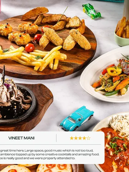 "Large space, good music which is not too loud, great ambience topped up by some creative cocktails and amazing food." We're thrilled you had a great time, Vineet.