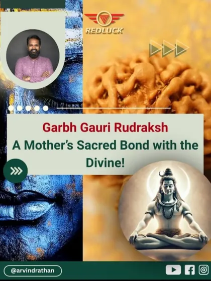 The Garbh Gauri Rudraksha represents the sacred bond between a mother and child. This dual-bead, symbolizing Maa Parvati and Lord Ganesha, is a blessing for those facing challenges in conception or seeking to deepen their maternal bond.