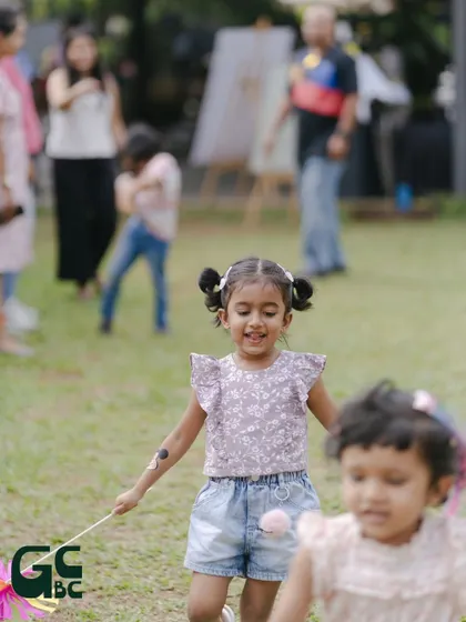 Pure joy on the faces of these little girls as they run and play in our garden.
