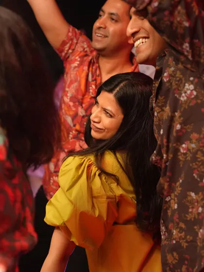 The crowd is always a colorful and vibrant mix of people.