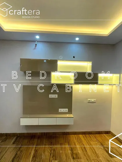These images showcase various bedroom designs, including design tip videos, different bed types, 3D renders, work-in-progress shots, and finished rooms with custom TV cabinets and wardrobes. They demonstrate the range of styles and solutions I offer.