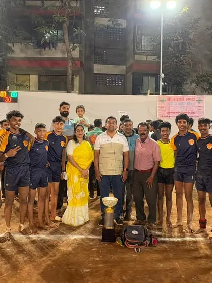 Our Kishor Gat team celebrating their win at the tournament organized by Amar Hind Mandal, Dadar.