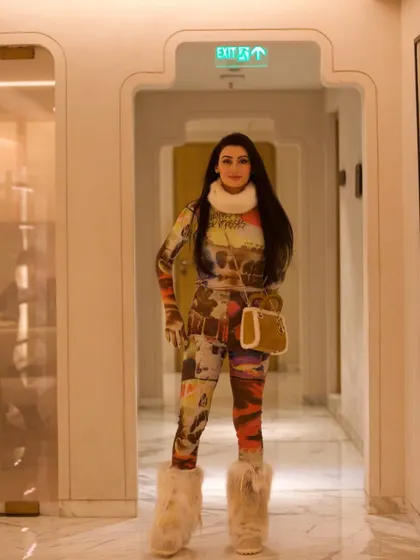 Striding down the hallway in the full Yeti getup. It was a look designed to turn heads and start conversations.