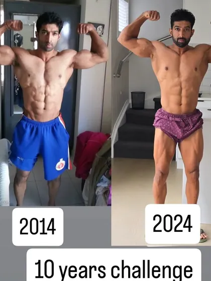 My 10-year challenge, 2014 vs 2024. This shows the results of consistent, natural bodybuilding. I've maintained and improved my physique over a decade.