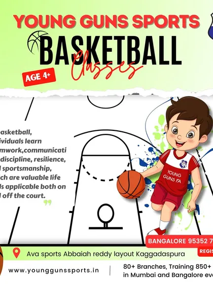 This graphic announces our new basketball court, where kids will learn teamwork, discipline, and resilience.