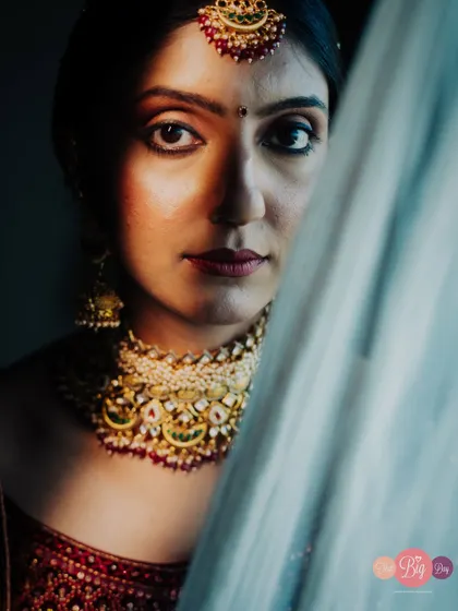 Another stunning portrait of Khushi, her eyes telling a story, captured with artistic lighting.