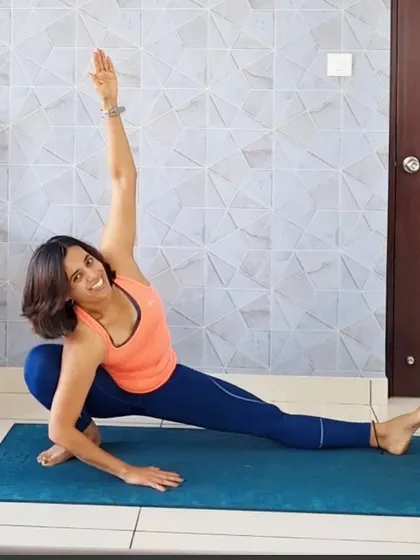 Excellence is a habit. This stretch, a variation of a side lunge, is part of a routine that helps build flexibility and strength over time. Consistent practice is key.