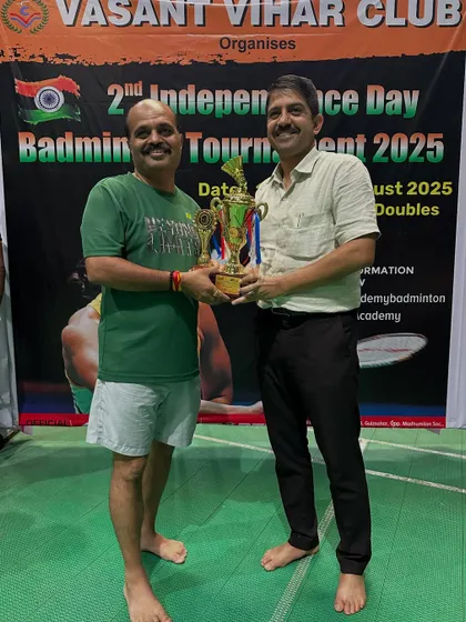 C Group Men's Doubles winners and runners-up.