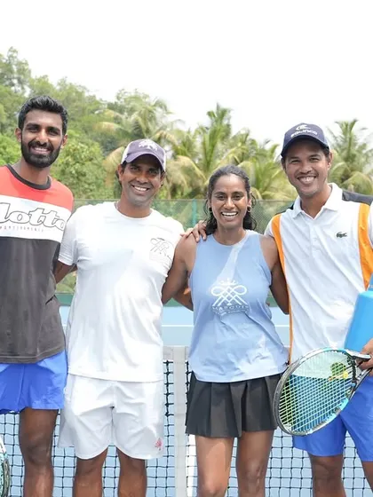 Some of our senior players and coaches at the Goa camp. These events provide a unique opportunity for mentorship and learning from experienced professionals.