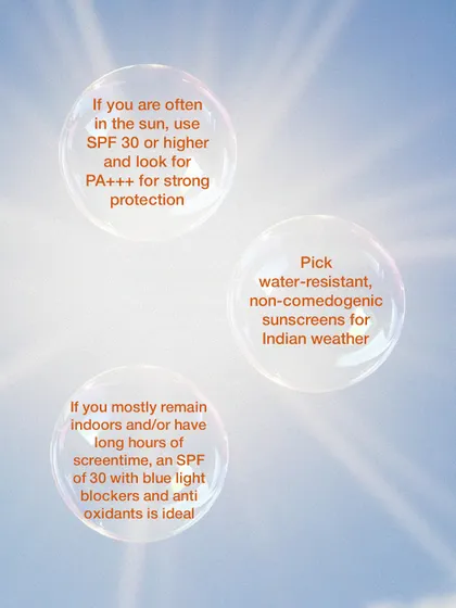 Sunscreen recommendations should be tailored to your lifestyle. If you are mostly indoors, an SPF 30 with blue light protection may suffice, while outdoor activity requires a higher, water-resistant SPF.