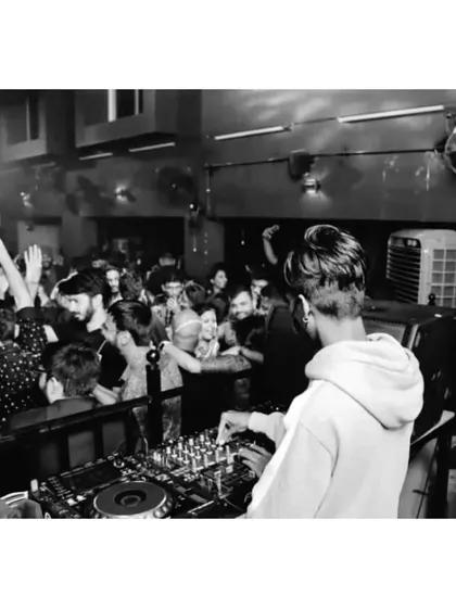 Another perspective of a packed club night. My job is to control the energy and keep it building from the first track to the last.
