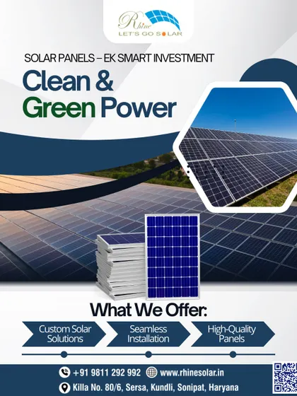 Solar panels are a smart investment for clean and green power. We offer custom solutions and seamless installation for any application.