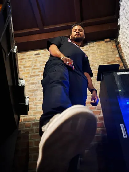 Another take on the powerful low angle shot. It's a statement about the impact I aim to make with my music.