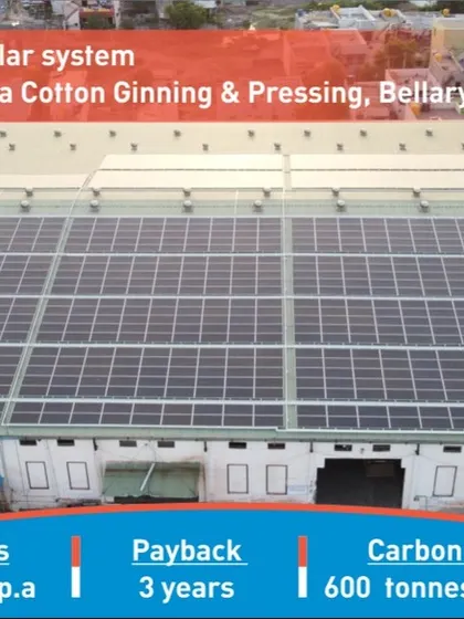 Sree Guru Raghavendra Cotton Ginning & Pressing factory saves an estimated INR 48 lakhs per year with their 414-kilowatt system, which will reach payback in just 3 years.