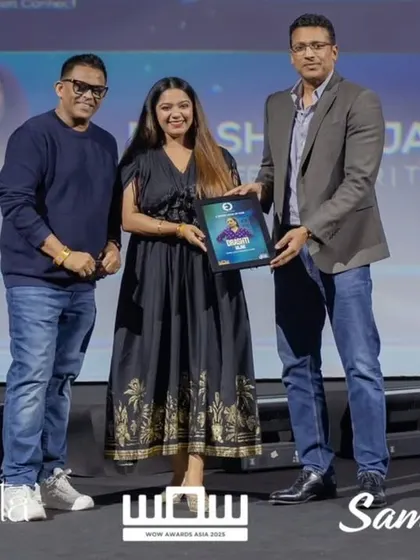 On stage receiving a felicitation at the WOW Awards. Being recognized by industry leaders is both humbling and motivating, and it fuels my passion to continue delivering top-tier entertainment.