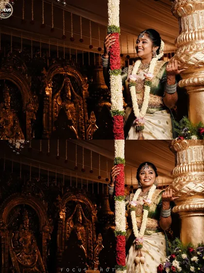 A creative shot of the bride during her wedding. I work with photographers to ensure my makeup translates beautifully into stunning, memorable photos.