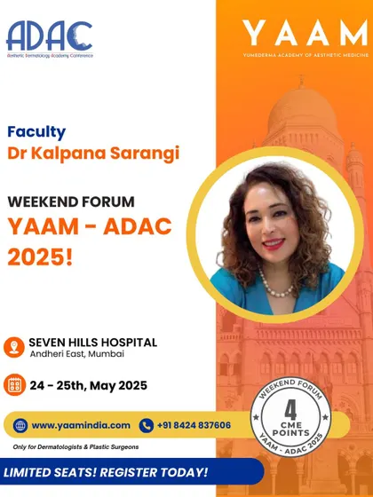 I am privileged to be a faculty member at the YAAM-ADAC weekend forum, where I will be conducting hands-on training for dermatologists and plastic surgeons on fillers and Aptos threads.