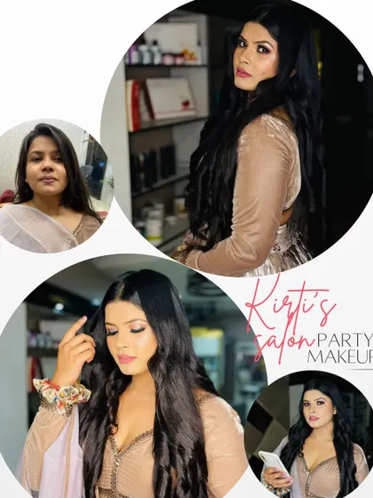 A party makeup before and after. This collage shows how I can take a client from her natural look to full glam, ready for any special occasion.