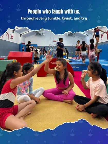Gymnastics builds more than just strength; it builds friendships. We love seeing our students encourage each other, celebrate small wins together, and find joy in teamwork, creating a community that laughs and grows together.