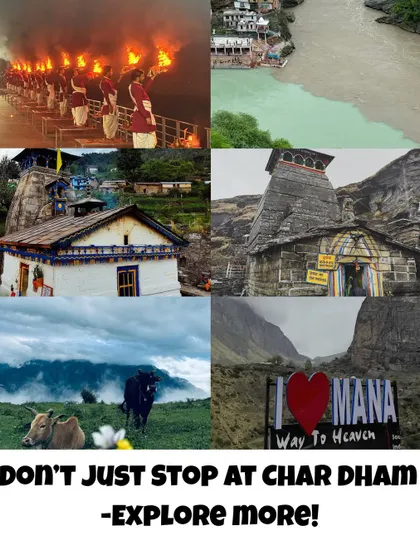 Don't just stop at the temples, explore more. This collage shows the variety of experiences included in our yatra, from cultural sights to natural beauty.