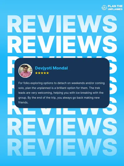 Devjyoti Mondal recommends us for solo travelers, highlighting our welcoming trek leads and ice-breaking sessions.