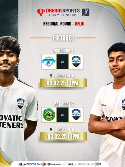 Fixture announcement for our U17 team's debut in the Dream Sports Championship, a prestigious regional tournament.