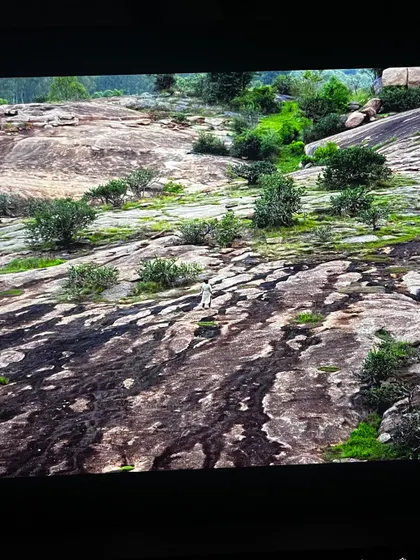 A still from the film we created as part of the 'Across Deep Time' project. The visuals and sound work together to explore the vastness of geological time and our small place within it.