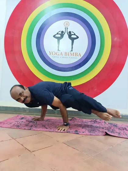 Yoga helps lift your body, mind, and spirit, especially on a Monday. Here is one of my dedicated students holding a strong Koundinyasana II, proving that age and gender are no barriers to strength and flexibility.
