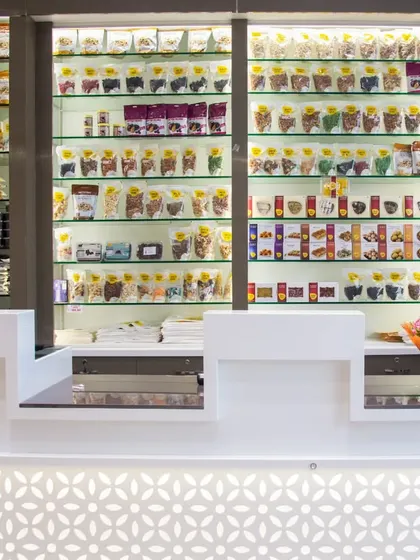 The front counter of my shop, where we pack your orders. I believe in good presentation, but my main focus is always on the quality of what's inside the box.