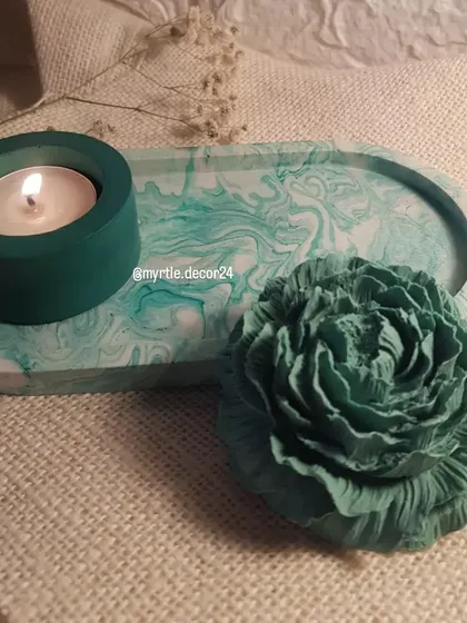 This green marble set is perfect for adding a touch of festive cheer to your home during the holidays.