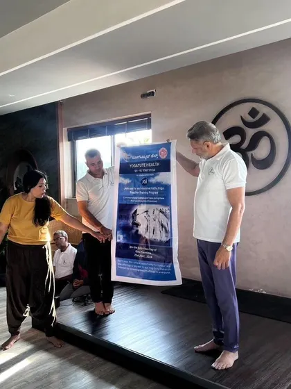 The launch of our Hatha Yoga Teacher Training Program in collaboration with JGI and IYO, announced on International Yoga Day.