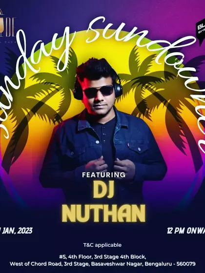 Another poster for my Sunday Sundowner residency at Altitude. It's the perfect way to wind down the weekend with chill vibes and a classy rooftop ambiance.