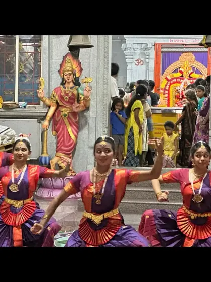 Another performance shot from the Navaratri celebrations at the temple.