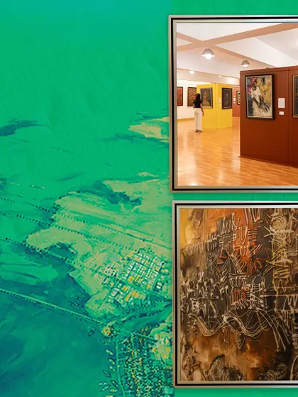 A collage of artworks from 'The Masters & The Modern: South Edition,' reflecting the diverse collection that has sparked so many connections within our walls.