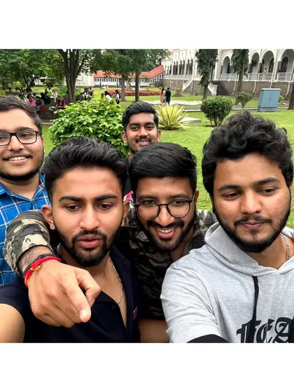 A selfie at the historic Aga Khan Palace. We learned a lot about India's history here.