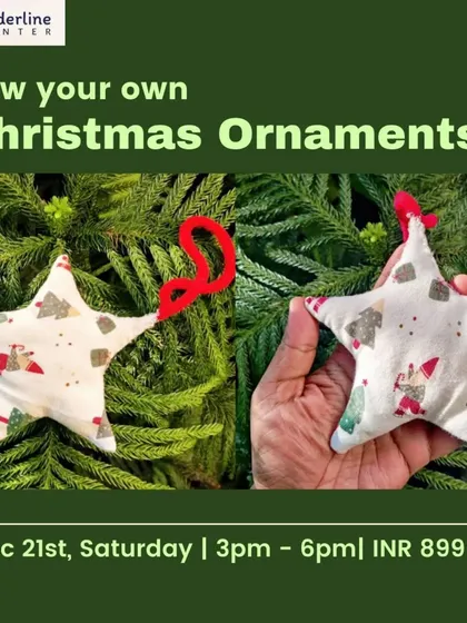 A festive edition of our sewing workshop where participants learned to make their own Christmas ornaments.