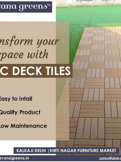 Transform your space with my WPC deck tiles. They are easy to install, made from a quality product, and require very low maintenance, making them a practical choice for any outdoor area.