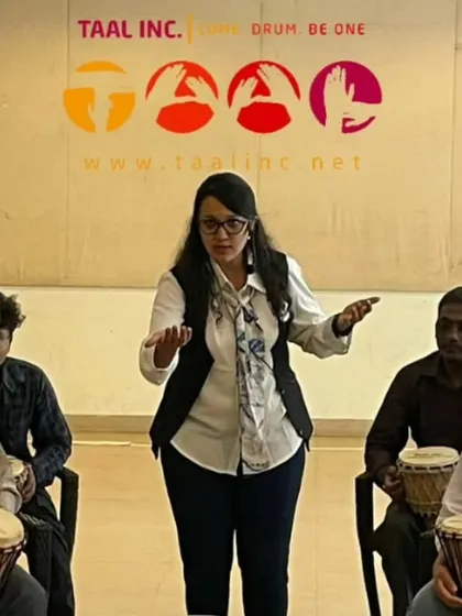 Our facilitator, Neoswal, guiding a corporate group. We focus on creating a safe space where participants can express themselves freely.