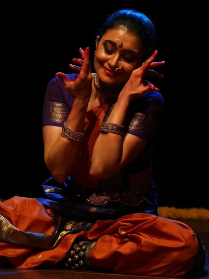 A moment of surrender from *KANHOPATRA*. Her story is one of profound faith and resilience, and it is a blessing to be able to embody her spirit on stage through my choreography.