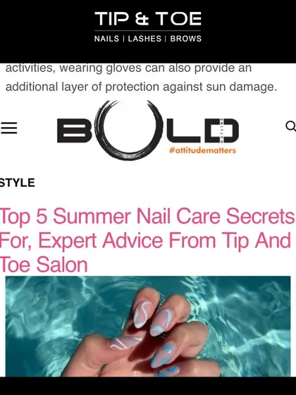 We are thrilled to be featured in publications like Femina, Beauty Professional, and Bold, where we share our expert advice on summer nail care.