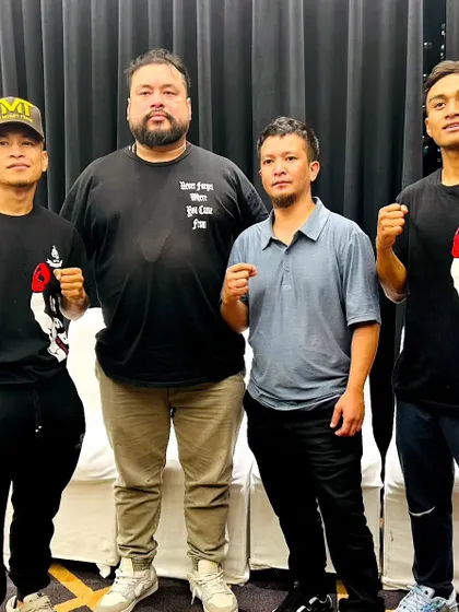 With the USBA team at the UPB Fight Club. We collaborate with different organizations to promote the sport.
