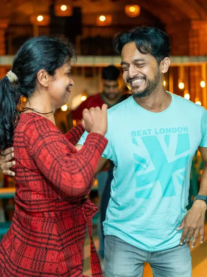 Two friends sharing a laugh and a dance. It’s a great way to spend a Sunday evening.