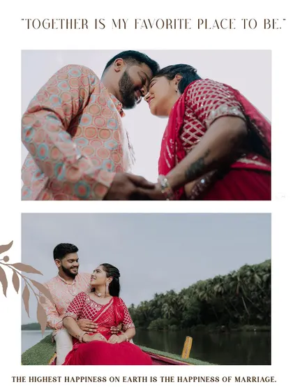 Duplicate of image 149, a collage of a couple's romantic moments by the water.