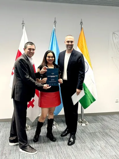 Receiving my APTOS Professional Course Certificate in Tbilisi. This training has equipped me with new techniques to enhance my practice and bring the latest innovations in aesthetic treatments back to my clinic in Delhi.