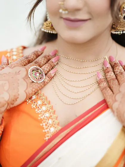 A slightly different angle of the same minimalist mandala design. It pairs beautifully with statement jewelry like this oversized ring.