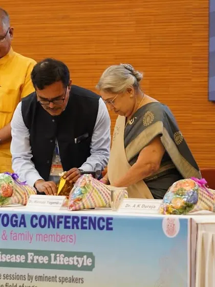 As the Chief Guest at the 8th DAE National Yoga Conference organized by BARC, I had the honor of sharing insights on leading a healthy, disease-free life.